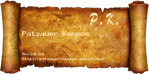 Patzauer Kenese névjegykártya